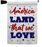 Land We Love - Patriotic Americana Vertical Impressions Decorative Flags HG190150 Made In USA