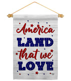 Land We Love - Patriotic Americana Vertical Impressions Decorative Flags HG190150 Made In USA