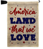 Land We Love - Patriotic Americana Vertical Impressions Decorative Flags HG190150 Made In USA