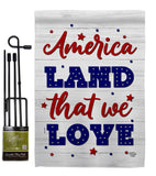 Land We Love - Patriotic Americana Vertical Impressions Decorative Flags HG190150 Made In USA