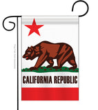 California - States Americana Vertical Applique Decorative Flags HG108050