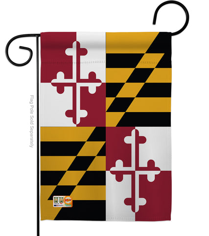 Maryland - States Americana Vertical Impressions Decorative Flags HG108102 Made In USA