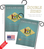 Delaware - States Americana Vertical Impressions Decorative Flags HG108139 Made In USA