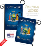 New York - States Americana Vertical Impressions Decorative Flags HG108147 Made In USA