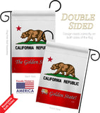 The Golden State - States Americana Vertical Impressions Decorative Flags HG108177 Made In USA