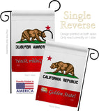 The Golden State - States Americana Vertical Impressions Decorative Flags HG108177 Made In USA