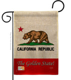 The Golden State - States Americana Vertical Impressions Decorative Flags HG108177 Made In USA