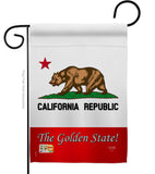 The Golden State - States Americana Vertical Impressions Decorative Flags HG108177 Made In USA