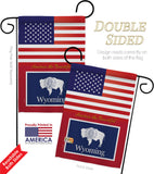 US Wyoming - States Americana Vertical Impressions Decorative Flags HG140265 Made In USA