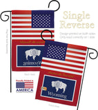 US Wyoming - States Americana Vertical Impressions Decorative Flags HG140265 Made In USA