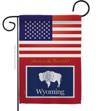 US Wyoming - States Americana Vertical Impressions Decorative Flags HG140265 Made In USA