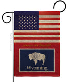 US Wyoming - States Americana Vertical Impressions Decorative Flags HG140265 Made In USA