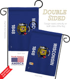 Wisconsin - States Americana Vertical Impressions Decorative Flags HG140550 Made In USA