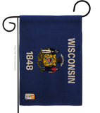 Wisconsin - States Americana Vertical Impressions Decorative Flags HG140550 Made In USA