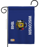 Wisconsin - States Americana Vertical Impressions Decorative Flags HG140550 Made In USA