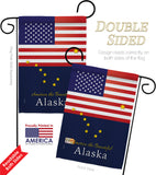 US Alaska - States Americana Vertical Impressions Decorative Flags HG140553 Made In USA