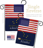 US Alaska - States Americana Vertical Impressions Decorative Flags HG140553 Made In USA