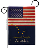 US Alaska - States Americana Vertical Impressions Decorative Flags HG140553 Made In USA