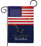 US Alaska - States Americana Vertical Impressions Decorative Flags HG140553 Made In USA