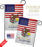 US Illinois - States Americana Vertical Impressions Decorative Flags HG140565 Made In USA