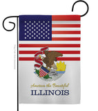 US Illinois - States Americana Vertical Impressions Decorative Flags HG140565 Made In USA