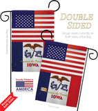 US Iowa - States Americana Vertical Impressions Decorative Flags HG140567 Made In USA