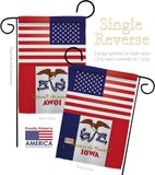 US Iowa - States Americana Vertical Impressions Decorative Flags HG140567 Made In USA