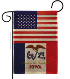 US Iowa - States Americana Vertical Impressions Decorative Flags HG140567 Made In USA