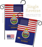 US Kansas - States Americana Vertical Impressions Decorative Flags HG140568 Made In USA