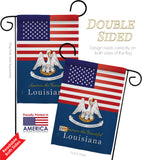 US Louisiana - States Americana Vertical Impressions Decorative Flags HG140570 Made In USA