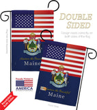 US Maine - States Americana Vertical Impressions Decorative Flags HG140571 Made In USA