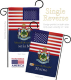 US Maine - States Americana Vertical Impressions Decorative Flags HG140571 Made In USA