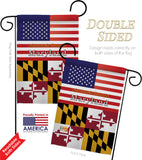 US Maryland - States Americana Vertical Impressions Decorative Flags HG140572 Made In USA