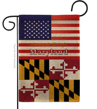 US Maryland - States Americana Vertical Impressions Decorative Flags HG140572 Made In USA