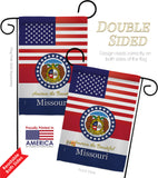 US Missouri - States Americana Vertical Impressions Decorative Flags HG140577 Made In USA