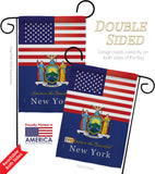 US New York - States Americana Vertical Impressions Decorative Flags HG140584 Made In USA