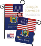 US New York - States Americana Vertical Impressions Decorative Flags HG140584 Made In USA