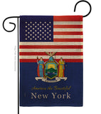 US New York - States Americana Vertical Impressions Decorative Flags HG140584 Made In USA