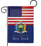 US New York - States Americana Vertical Impressions Decorative Flags HG140584 Made In USA