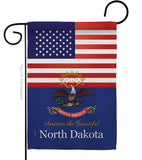 US North Dakota - States Americana Vertical Impressions Decorative Flags HG140586 Made In USA