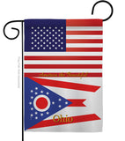 US Ohio - States Americana Vertical Impressions Decorative Flags HG140587 Made In USA