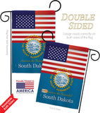 US South Dakota - States Americana Vertical Impressions Decorative Flags HG140593 Made In USA