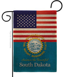 US South Dakota - States Americana Vertical Impressions Decorative Flags HG140593 Made In USA