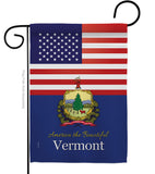 US Vermont - States Americana Vertical Impressions Decorative Flags HG140597 Made In USA