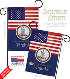 US Virginia - States Americana Vertical Impressions Decorative Flags HG140598 Made In USA