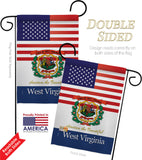 US West Virginia - States Americana Vertical Impressions Decorative Flags HG140600 Made In USA