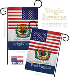 US West Virginia - States Americana Vertical Impressions Decorative Flags HG140600 Made In USA