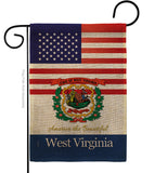 US West Virginia - States Americana Vertical Impressions Decorative Flags HG140600 Made In USA