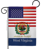 US West Virginia - States Americana Vertical Impressions Decorative Flags HG140600 Made In USA