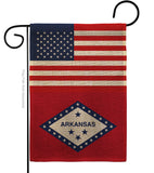 US Arkansas - States Americana Vertical Impressions Decorative Flags HG140754 Made In USA